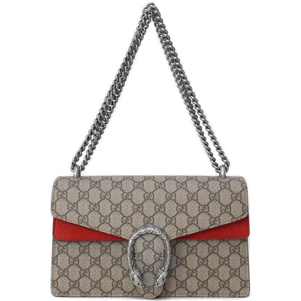 Gucci Dionysus GG Small Shoulder Bag Beige Red